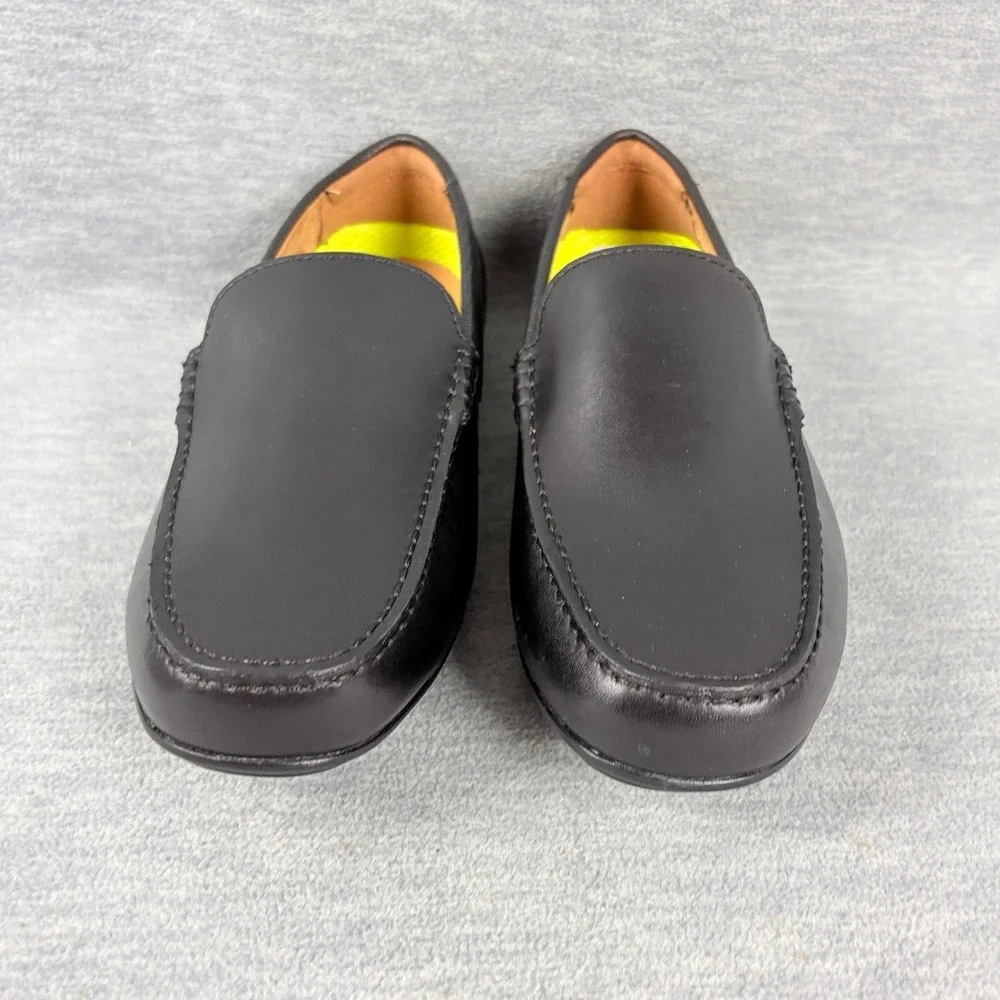 Florsheim Motor Venetian Shoes Mens 7.5 W Black Leather Driving Loafers Comfort